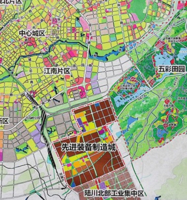 广西先进装备制造城(玉林)位于玉林市中心城区南部.图片